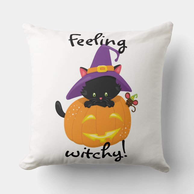 Feeling Witchy Throw Pillow 20" x 20" (Front)