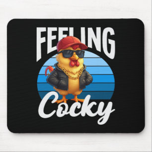 Feeling Y Funny Rooster Pun Cool Sungles Swag  Mouse Pad