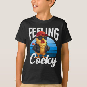 Feeling Y Funny Rooster Pun Cool Sungles Swag  T-Shirt