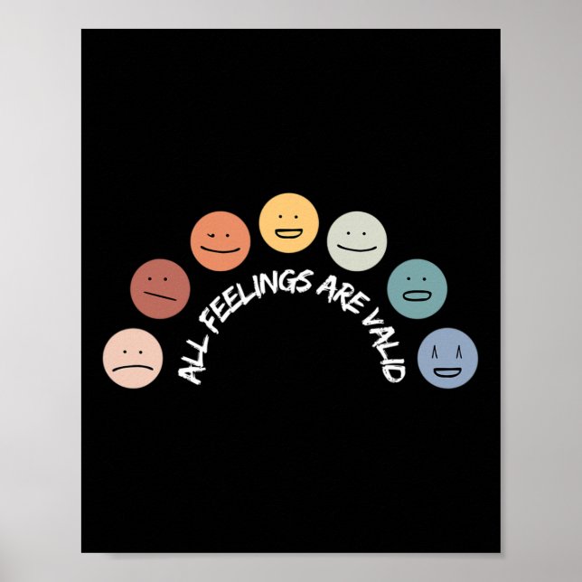 Feelings Are Valid Mental Health Awareness Month E Poster (Front)