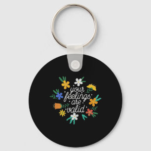 Feelings Are Valid Women Mental Health Awareness Keychain