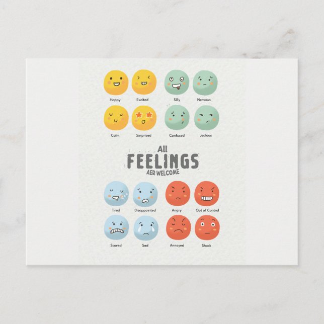 Feelings Art Postcard (Front)