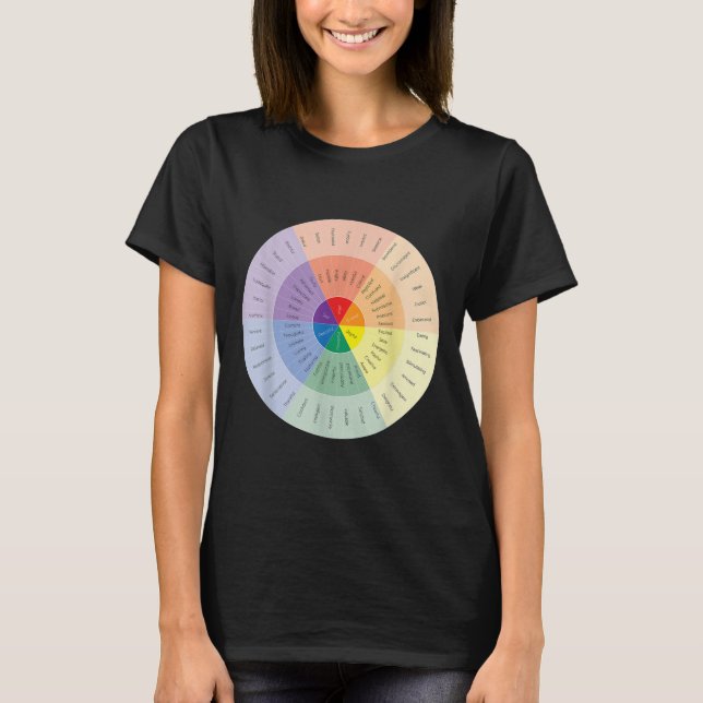 Feelings Wheel Mental Health People With Depressio T-Shirt (Front)