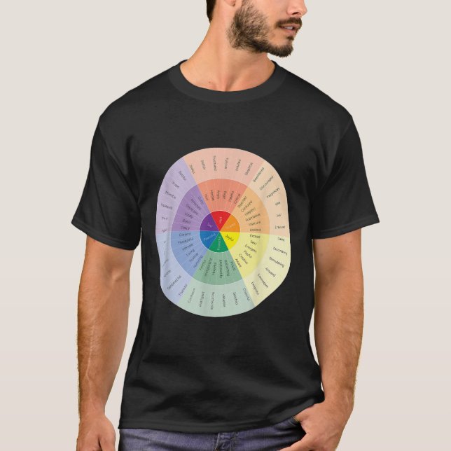 Feelings Wheel Mental Health People With Depressio T-Shirt (Front)