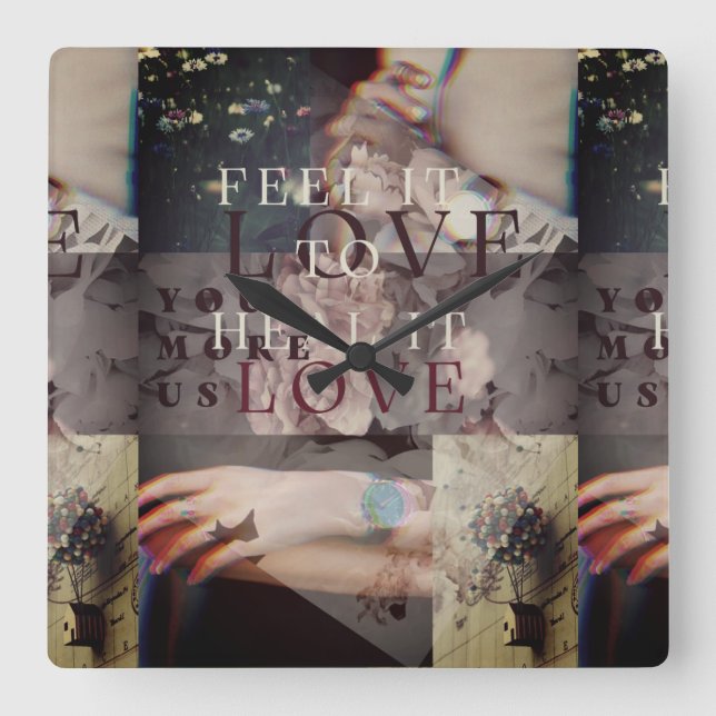 FeelIt Square Wall Clock (Front)