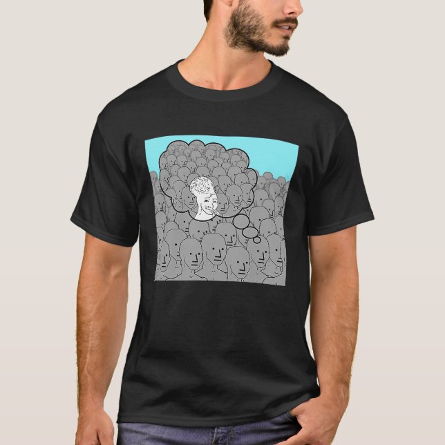 Feels Guy Wojak Meme Doomer T-Shirt (Front)