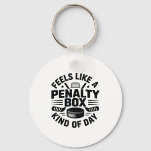 Feels Like A Penalty Box Kind Of Day Funny Hockey  Keychain