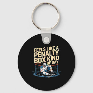 Feels Like A Penalty Box Kind Of Day Funny Hockey  Keychain