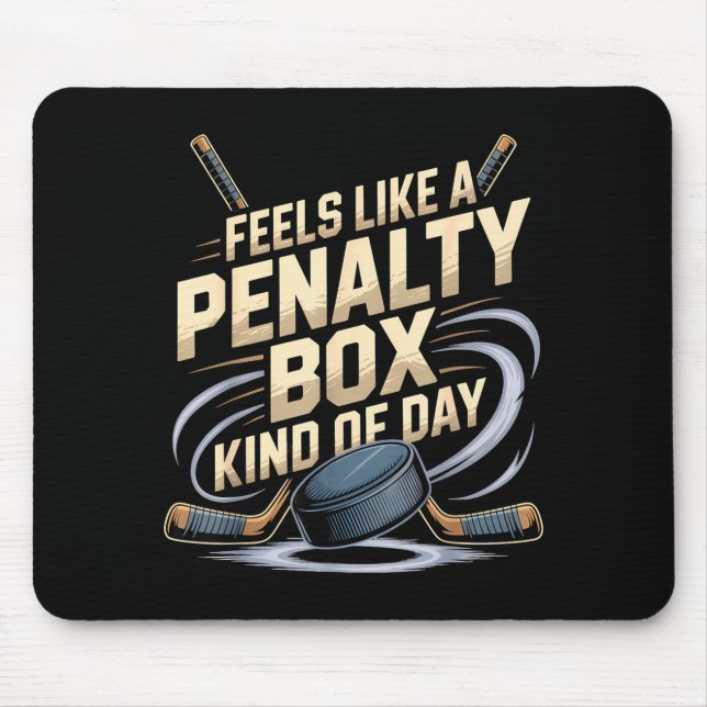 Feels Like A Penalty Box Kind Of Day Funny Hockey  Mouse Pad (Front)
