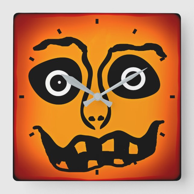 Feels Like Halloween Wall Clock by Julie Everhart (Front)