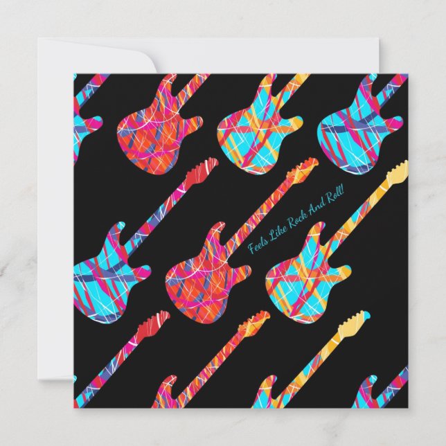 Feels Like Rock And Roll! - Party invitation (Front)