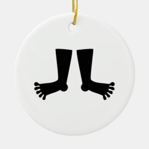 Feet Ceramic Ornament
