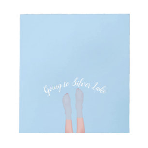 Feet in Lake 5.5" x 6" Notepad - 40 pages