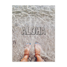 FEET IN THE OCEAN POSTCARD