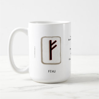 Fehu RuneStone 15 oz. Mug