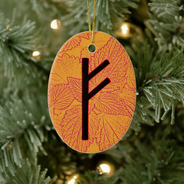 Fehu Viking Rune Yule Ornement - Devenir! (Arbre)