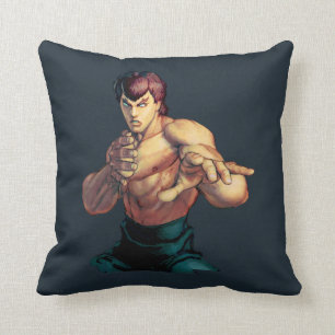Fei Long Hands Raised Throw Pillow