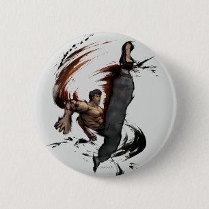 Fei Long High Kick 2 Inch Round Button