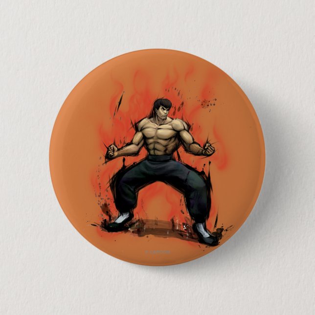 Fei Long Stance 2 Inch Round Button (Front)