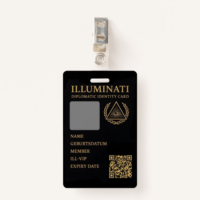 Feiler & Rothschild lluminati Diplomatic Identity Badge (Front with Clip)