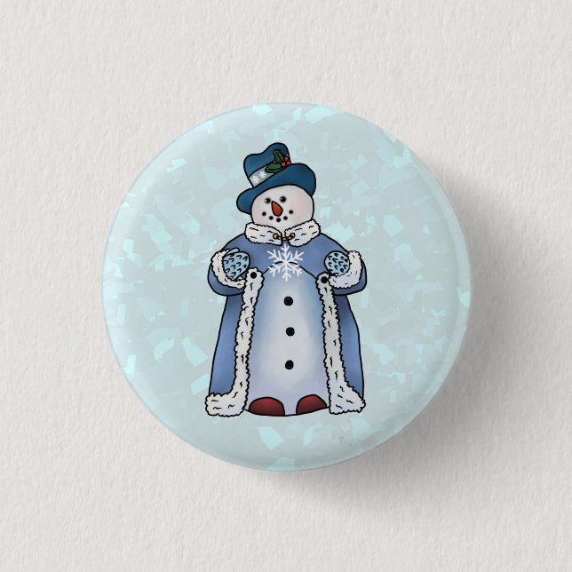 Feiner Schneemann  1 Inch Round Button (Front)