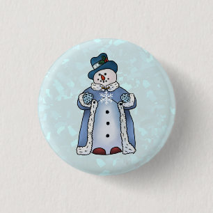 Feiner Schneemann  1 Inch Round Button