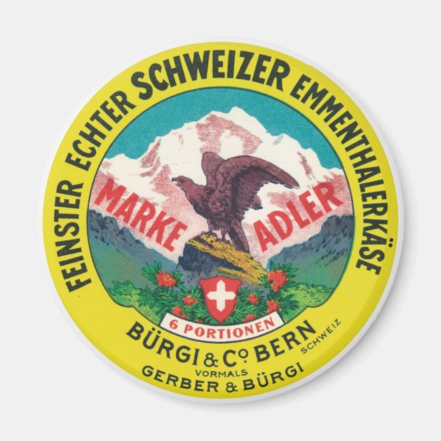 Feinster Echter Schweizer Emmenthalerkase Cheese Magnet (Front)