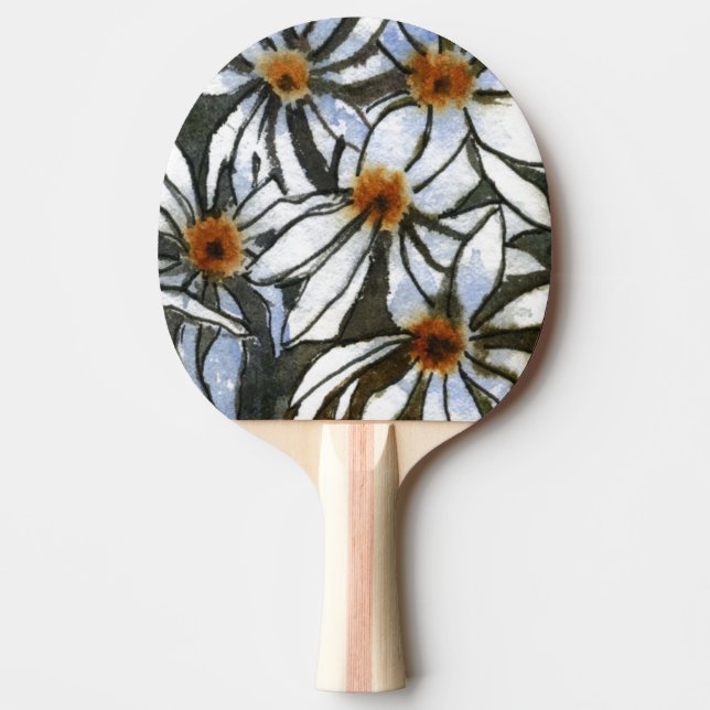 "Feisty Floral #2" Ping Pong Paddle (Front)