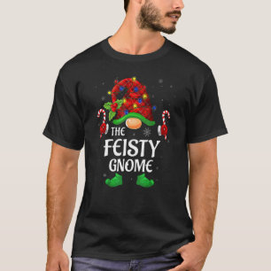 Feisty Gnome Buffalo Red Plaid Matching Family Chr T-Shirt