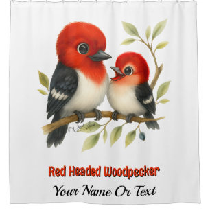 Feisty Red-headed Woodpecker