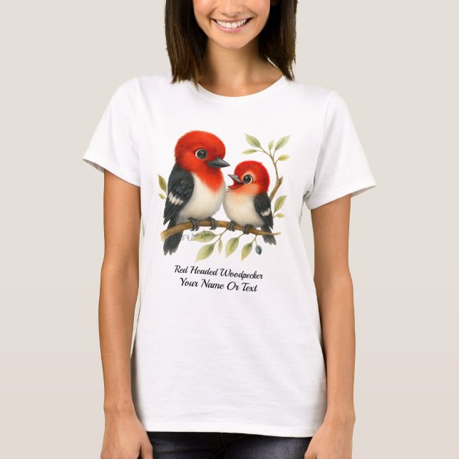 Feisty Red-headed Woodpecker T-Shirt (Front)