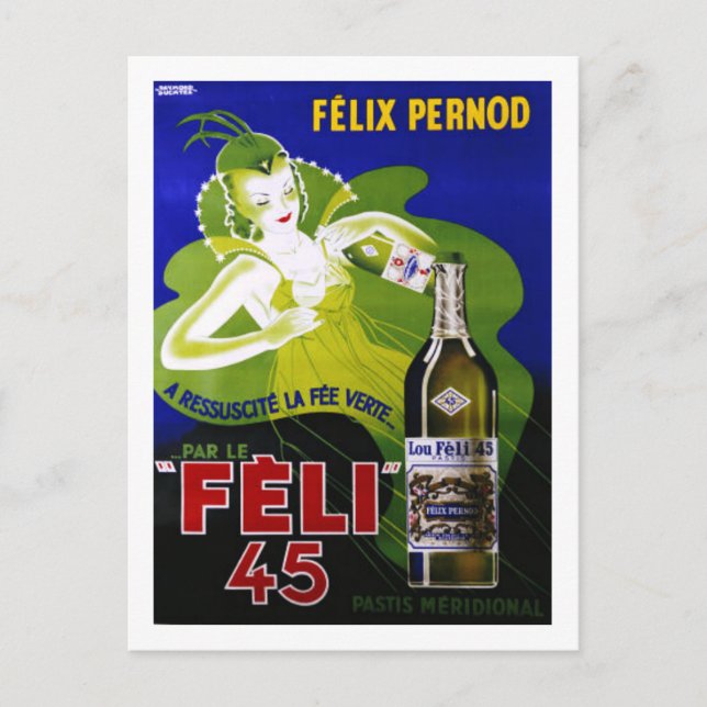 FELI 45 ABSINTHE POSTCARD (Front)