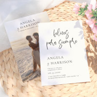 Felices Para Siempre Invitación de Boda Elegante