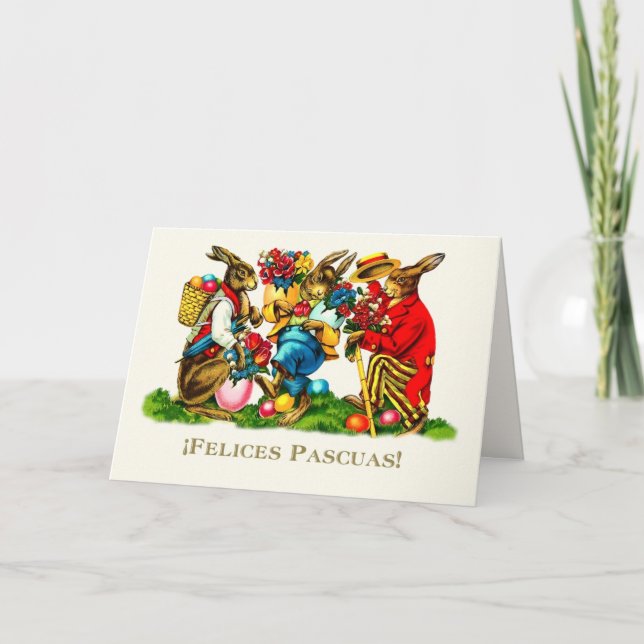 Felices Pascuas. Easter Card in Spanish (Front)
