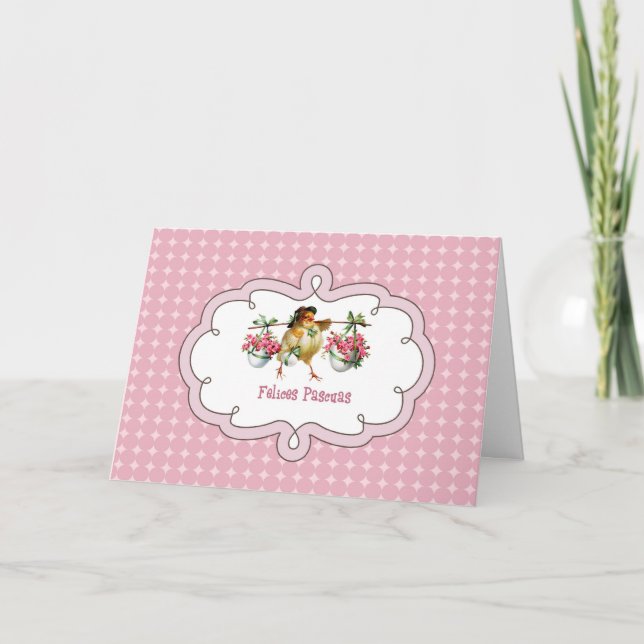 Felices Pascuas. Easter Card in Spanish (Front)