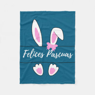 Felices pascuas happy easter spanish graphic fleece blanket