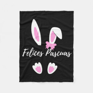 Felices pascuas happy easter spanish graphic fleece blanket