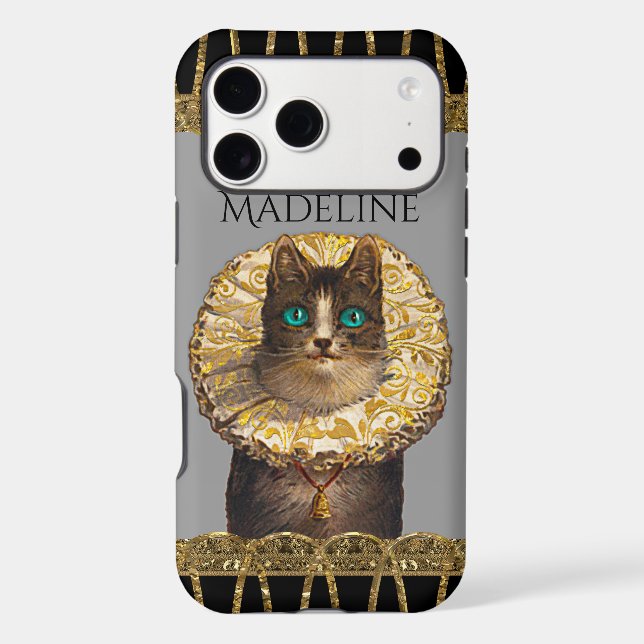 Felicette Bleu Chic French Kitty Monogram (Back)