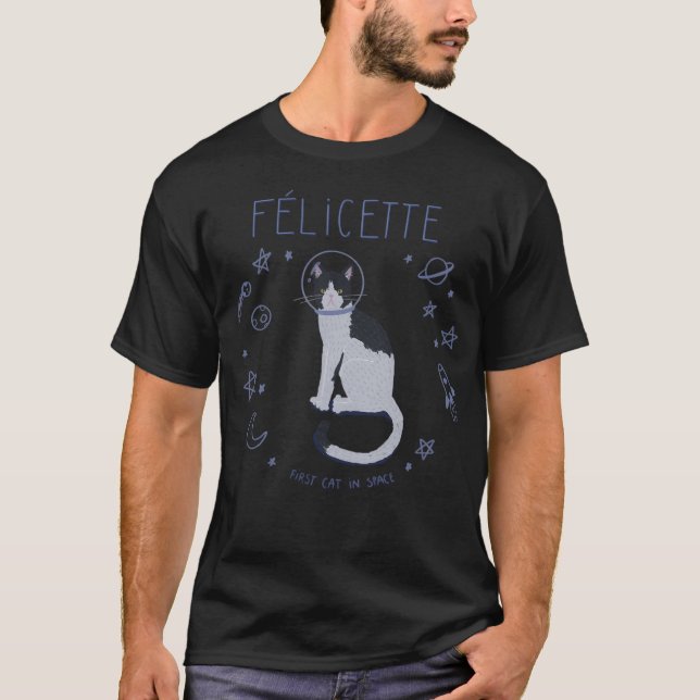 Felicette The First Cat In Space T-Shirt (Front)