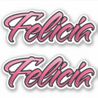 Felicia faded pink stickers sticker set