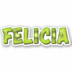 Felicia Name Kiwi Design Autocollants