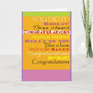 feliciations card