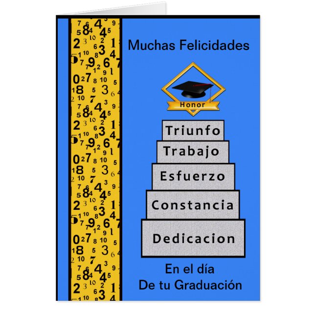 Felicidades en dia de tu graduacion Card (Front)