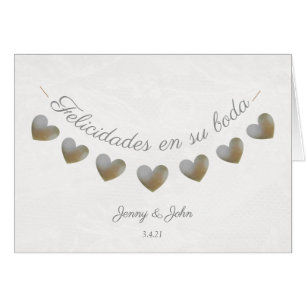 felicidades en su boda tarjeta de matrimonio
