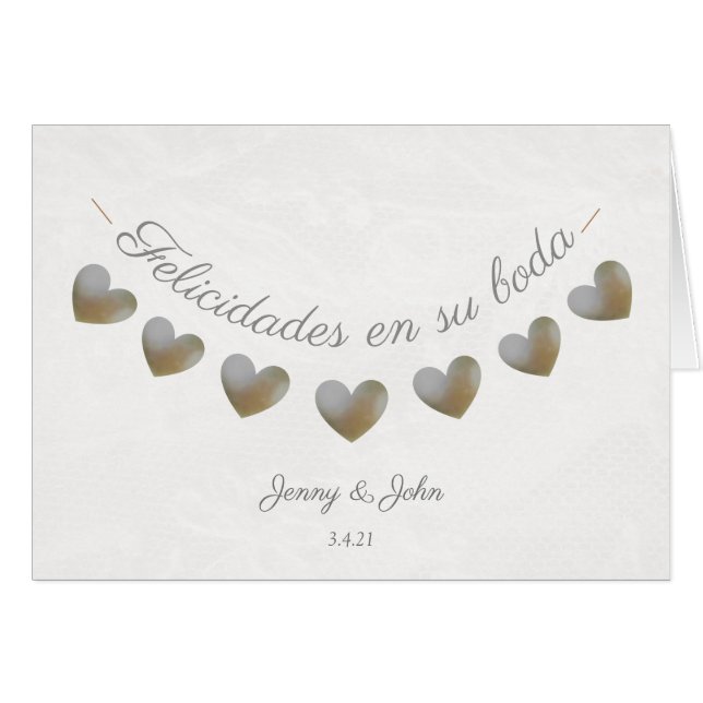 felicidades en su boda tarjeta de matrimonio (Front Horizontal)