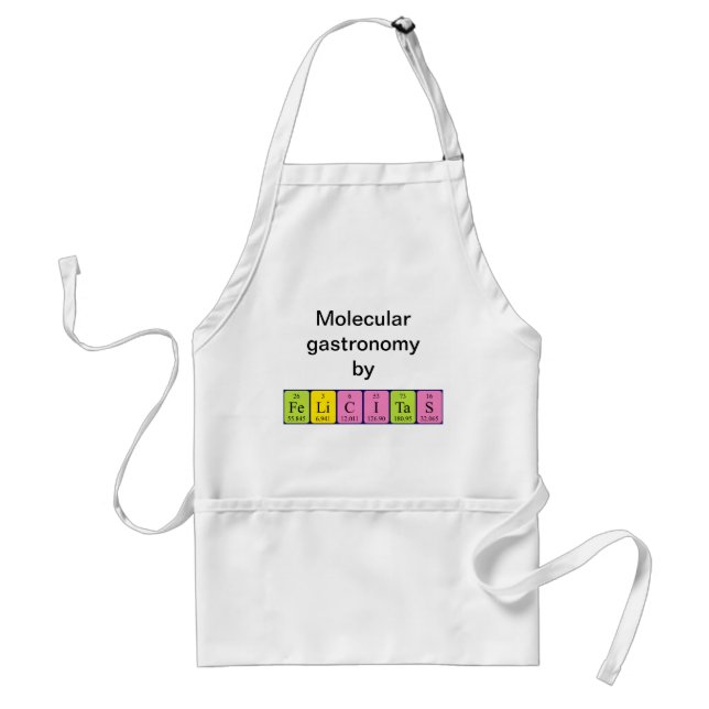 Felicitas periodic table name apron (Front)
