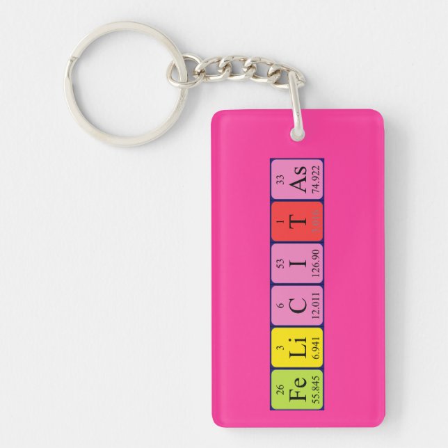 Felicitas periodic table name keyring (Front)