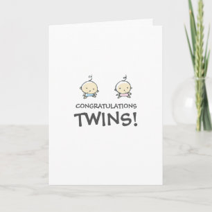Félicitation ! Nouvelle carte bébé TWINS