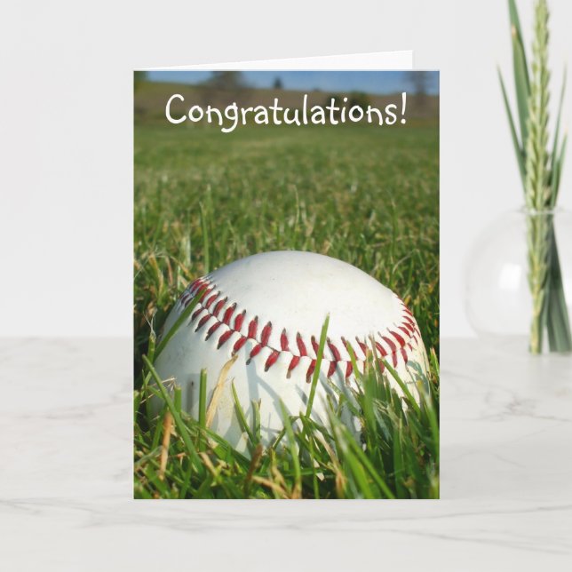 Félicitations à la carte de voeux de baseball (Devant)