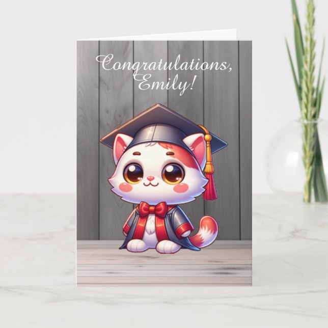 Félicitations à l'obtention du diplôme Fière carte (Devant)